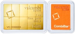 Lingot d'Or 1 Once (10 x 1/10 Ounce) Valcambi Combibar 