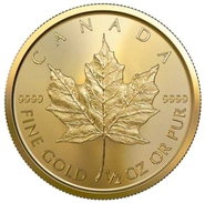 Pièce Maple Leaf Or 1/2 Once 2023