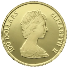 Pièce 100 Dollars Or Canadienne 1/2 Once 1982 Constitution en Boîte
