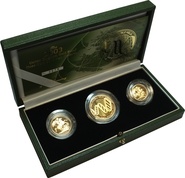 Ecrin de collection de 3 souverains en or - 2003