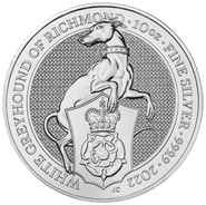 Pièce en argent de 10 onces Lévrier Blanc de Richmond Collection Queen's Beast - 2022