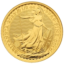 Pièce Britannia Or 1/2 Once 2023 Elisabeth II