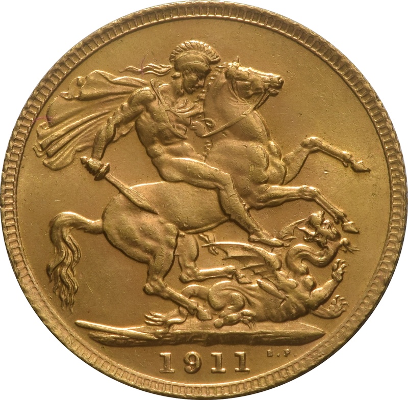 1911 Gold Sovereign - King George V - London