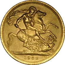 Pièce Souverain Or 1968 50 Ans Anniversaire