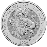 Pièce Tudor Beasts Argent 2 Onces 2024 la Licorne de Seymour