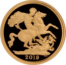 Souverain Or 2019 Élisabeth II Cinquième Tête Pf70 Ngc (Finition Particulière)