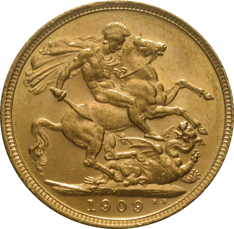 Pièce Souverain Or 1909 Édouard VII M