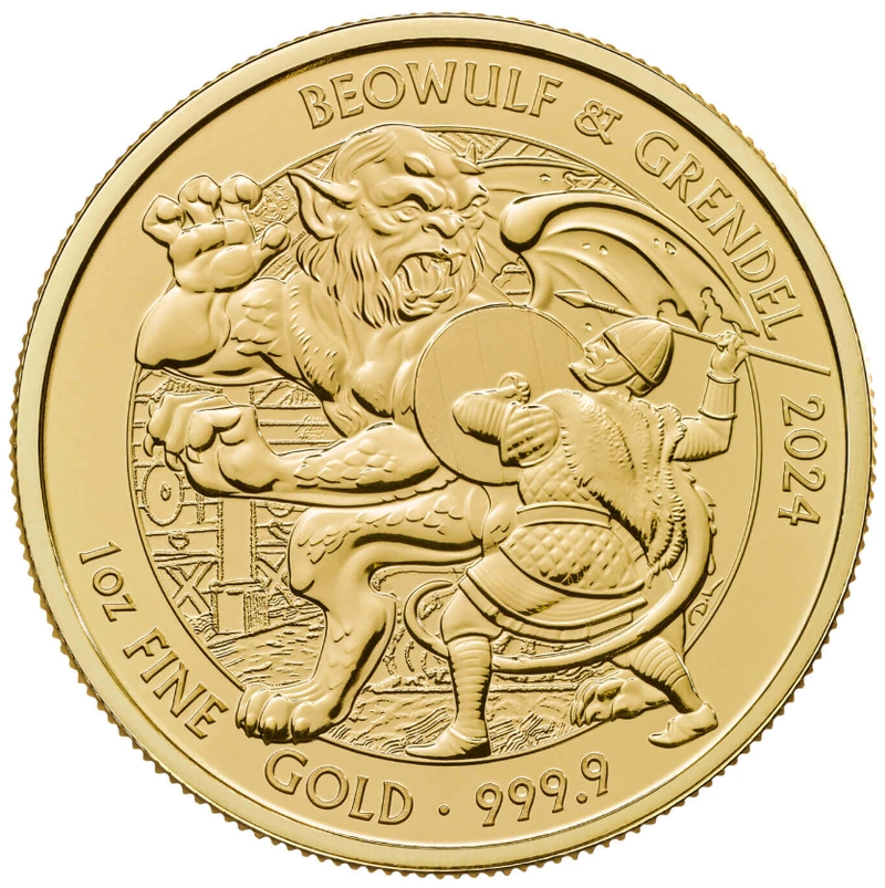 Pièce Mythes et Légendes Or 1 Once 2024 Beowulf & Grendel 