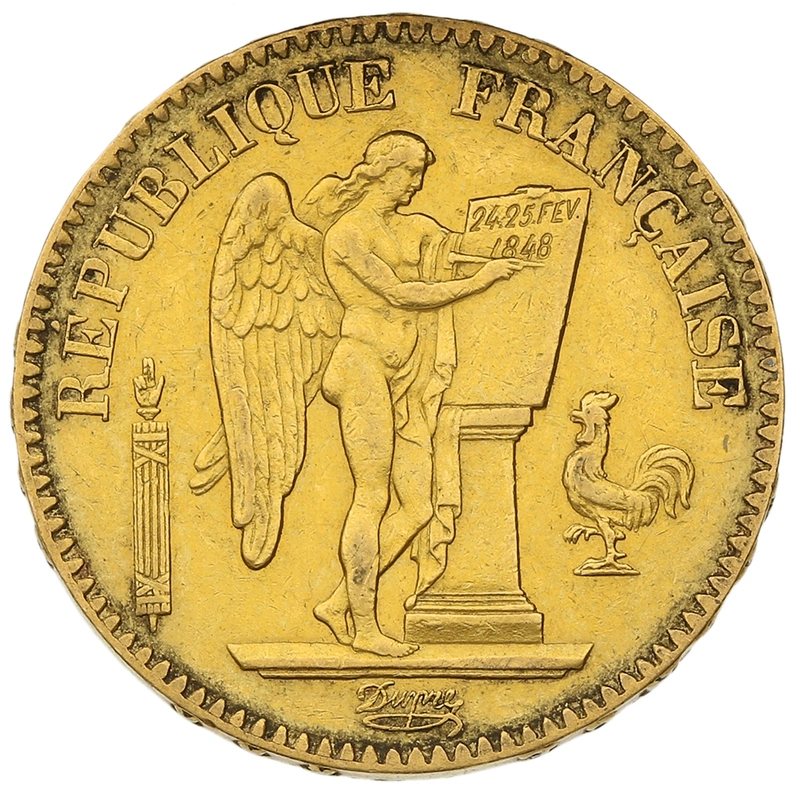 Pièce 20 Francs Or Génie 1849 2ème République