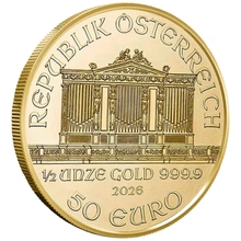 Pièce Philharmonique Or 1/2 Once 2026