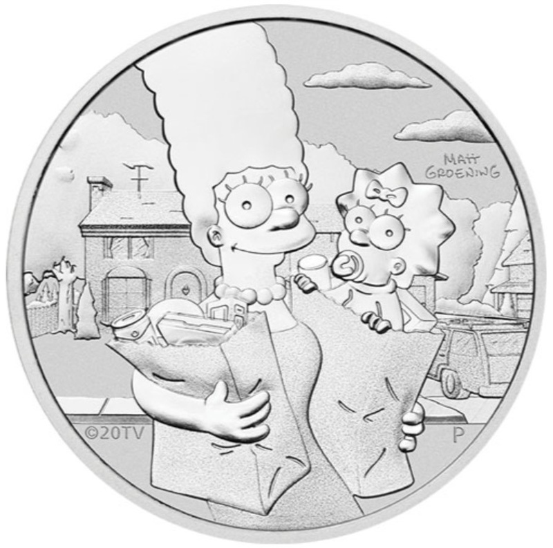 2021 Marge and Maggie Tuvalu 1oz Silver Coin