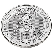 Royal Mint Queen's Beasts de 1 Once en Platine 2020 L'Éale de Beaufort
