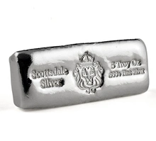 Lingot d'Argent 5 Onces Scottsdale Moulé