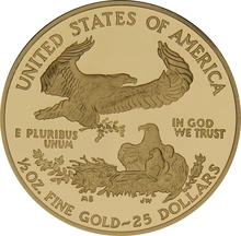 Pièce American Eagle Or 1/2 Once 2007 BE
