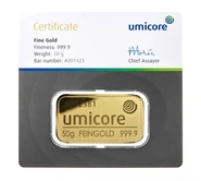 Lingot d'Or 50g Umicore