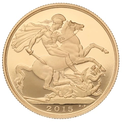 Pièce Double Souverain Or 2015 BE