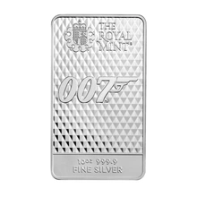 Lingot d'Argent 10 Onces James Bond 007 les Diamants Sont Éternels
