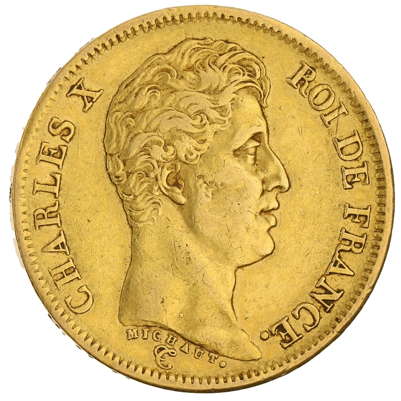 Pièce 40 Francs Or Charles X 1824 à 1830