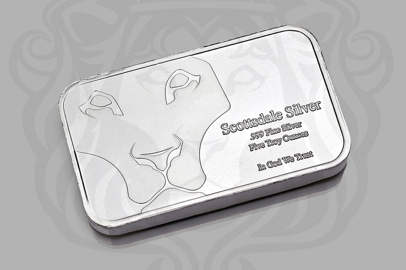 Lingot d'Argent 5 Onces Scottsdale la Proie