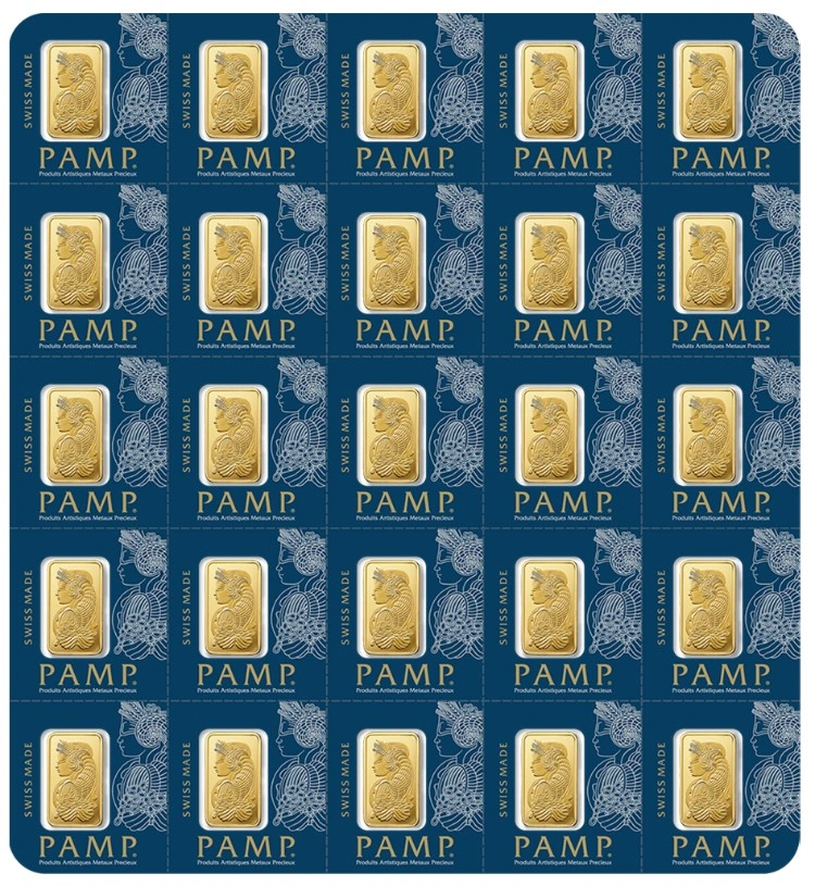 Lingots d'Or 25g (1g x 25) Pamp