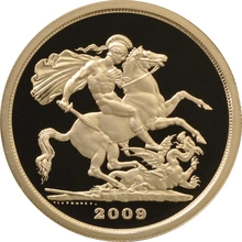 2009 - Pièce d'Or de 5 £ (Quintuple Souverain)