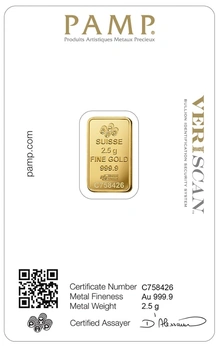 Lingot d'Or 2,5g Pamp
