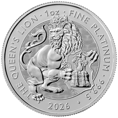 2026 Queen's Beast - Tudor Beasts Pièce de 1oz en platine
