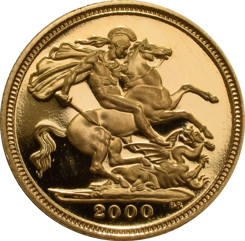 2000 Proof Gold Half Sovereign Elizabeth II Fourth Head