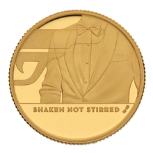Pièce Or Proof 1/4 Once James Bond Shaken Not Stirred dans son Coffret de Présentation 2020