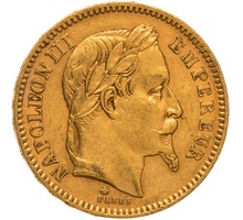 20 Francs Or Napoléon III Tête Laurée 1863 A