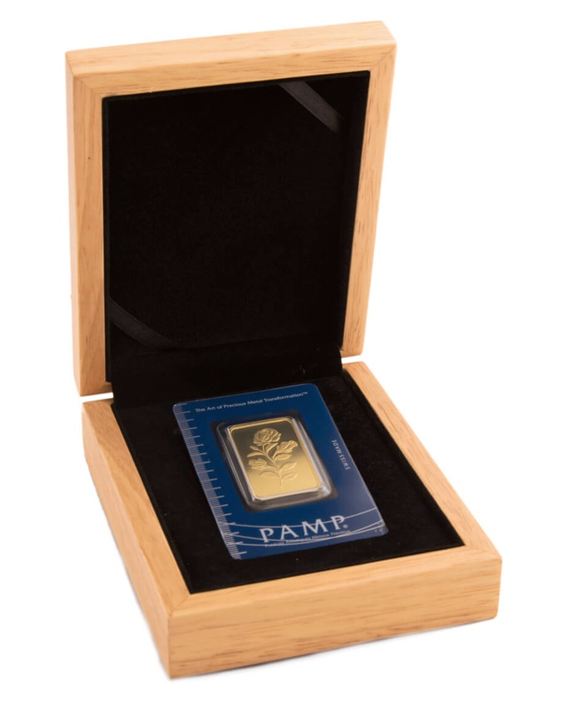 PAMP Rosa 1oz Gold Bar Minted with Gift Box