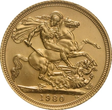 Pièce Souverain Or 1980