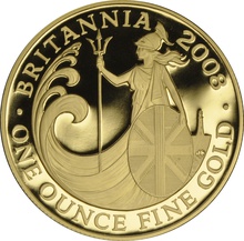 Ecrin de collection de 4 Britannia en or - 2008