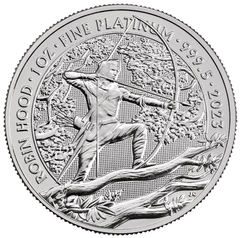 Pièce Royal Mint Mythes et Légendes Platine 1 Once 2023 Robin des Bois