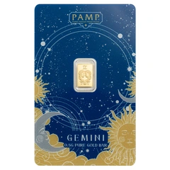 0.5g Lingot d'Or PAMP Zodiac Gemini Minted