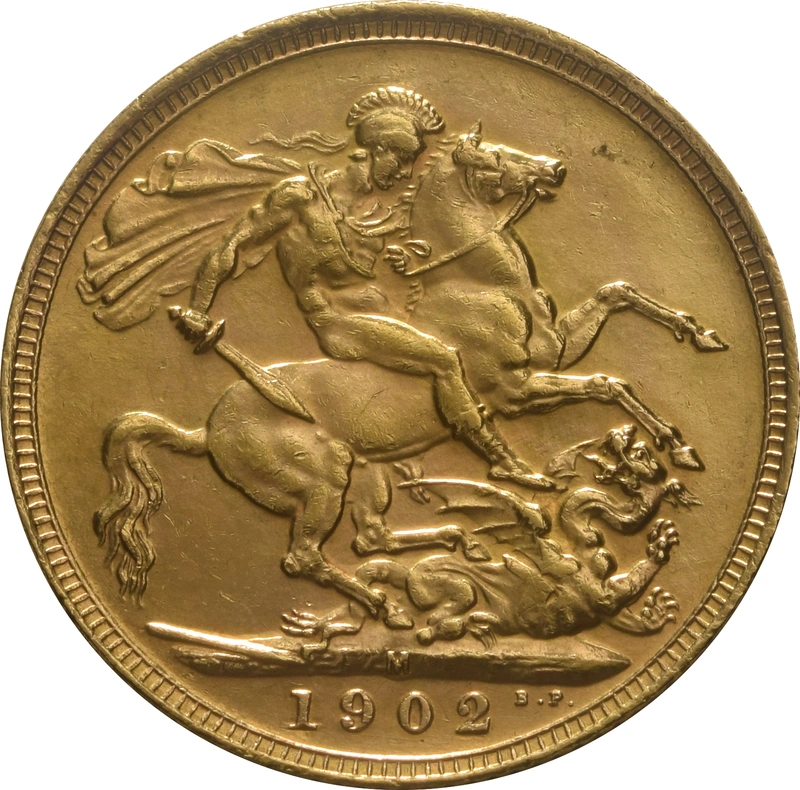 Pièce Souverain Or 1902 Édouard VII M