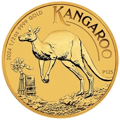 Pièce Kangourou Or 1/2 Once 2024