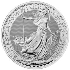 Pièce Britannia Argent 1 Kg 2024