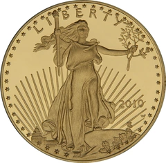 Pièce 50 Dollars Or American Eagle 1 Once 2010 BE