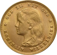 10 Florins Néerlandais - Wilhelmine jeune 1897