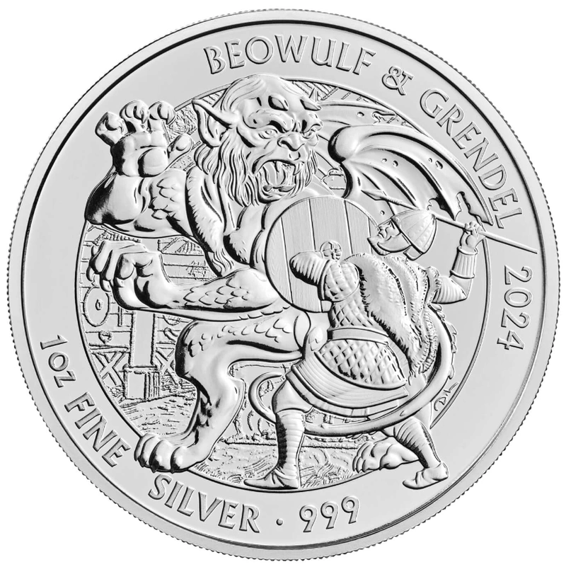 Pièce Mythes et Légendes Argent 1 Once 2024 Beowulf & Grendel