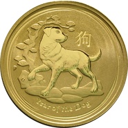 Collection Perth Mint Lunar en or de 1 once - 2018 Année du Chien