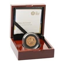 Pièce 50 Pence Or 2019 Wallace et Gromit en Boîte