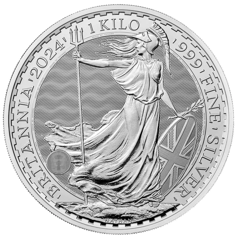 Pièce Britannia Argent 1 Kg 2024