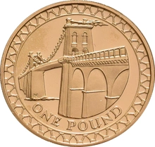 Gold Proof 2005 £ 1 livre Menai Bridge en boîte