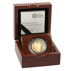 Pièce Britannia Or 1/4 Ounce 2018 BE Dans un Coffret
