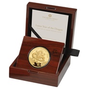 Pièce d'or de 1 once de la Monnaie royale 2024 de l'année du dragon, en boîte
