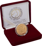 Ecrin quintuple souverain en or £5 "Jubilé du couronnement"- 2003