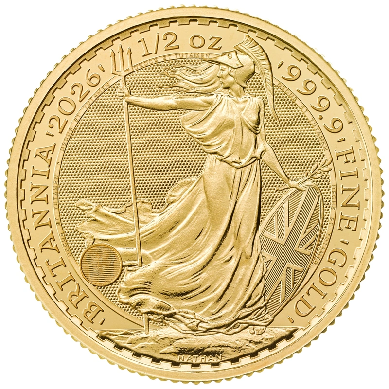 Pièce Britannia Or 1/2 Once 2026