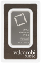 Lingot de Platine 100g Valcambi